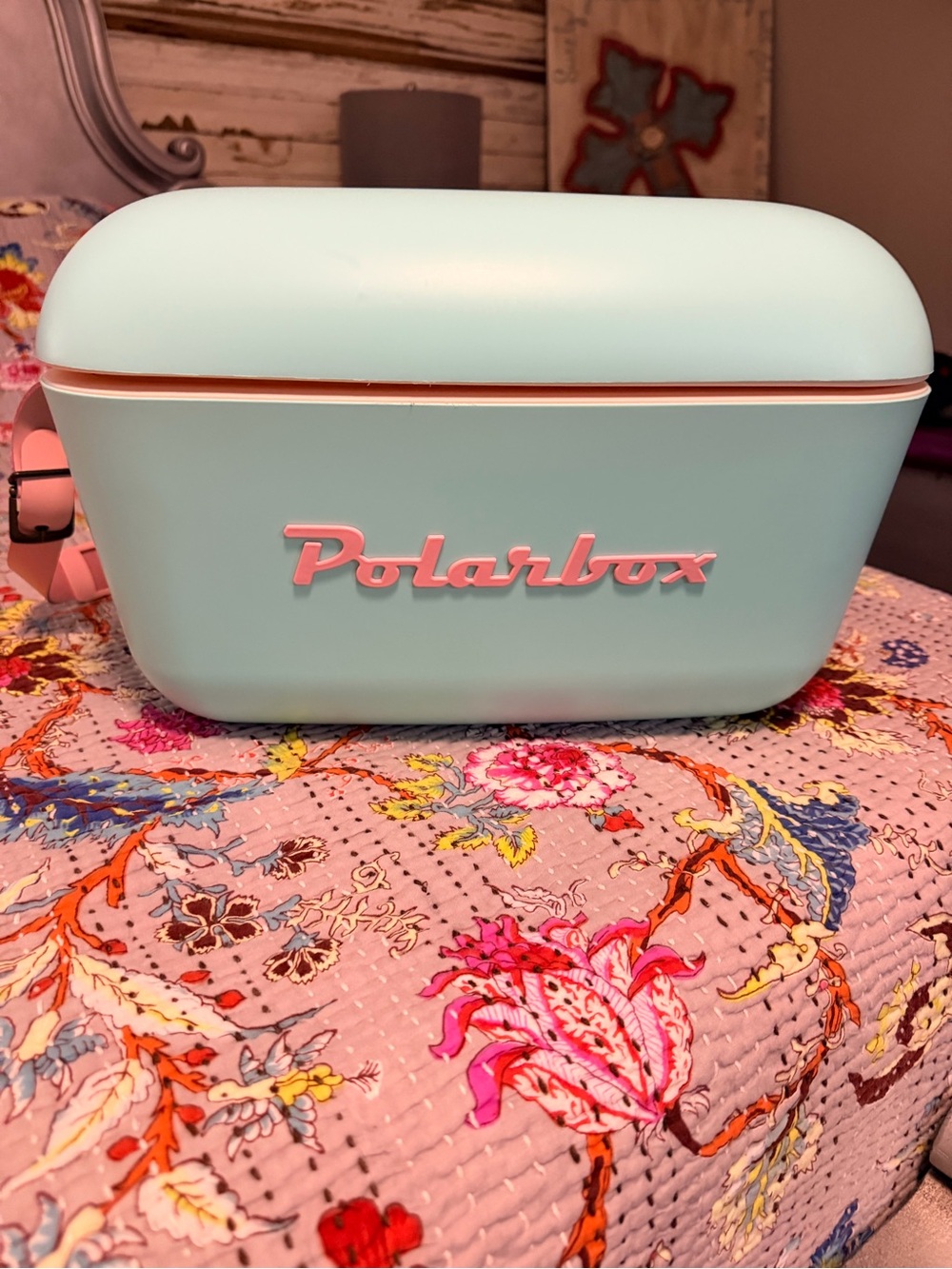 Polarbox Mint and Pink Crossbody Cooler Bag, New, Never Used - Picture 2 of 4